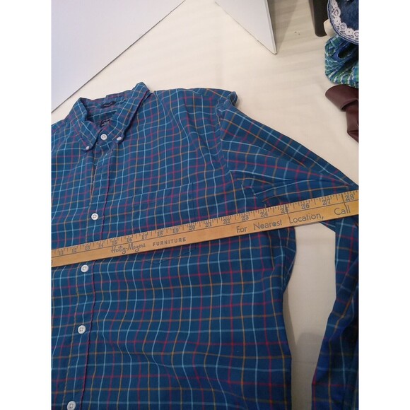 J Crew Lot Of 2 Mens Shirts XL Classic Fit Flex Wash Plaid Button Up Pockets - Picture 7 of 8